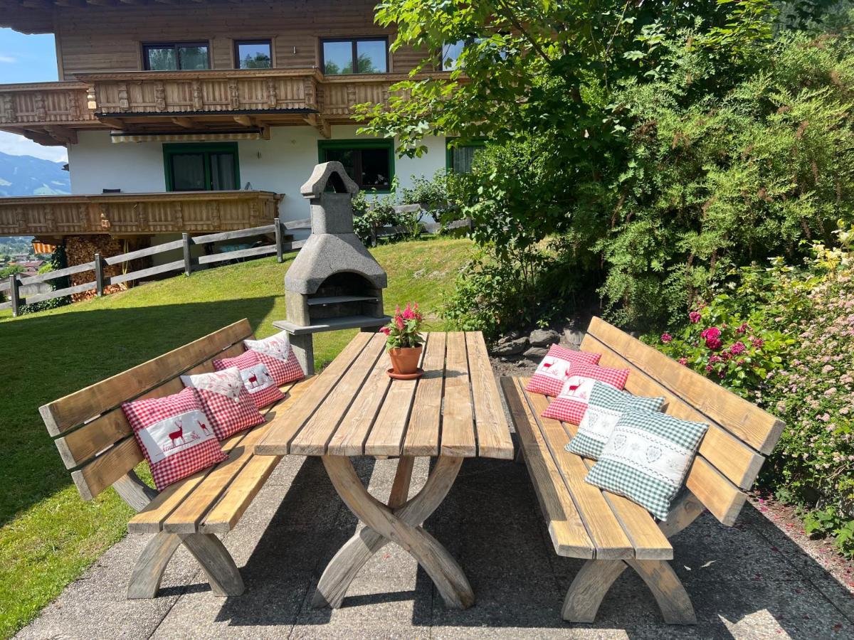 Ferienwohnung Gamsbock Panorama View Balkon, Gartensauna, Garten, Grillplatz Stumm Luaran gambar