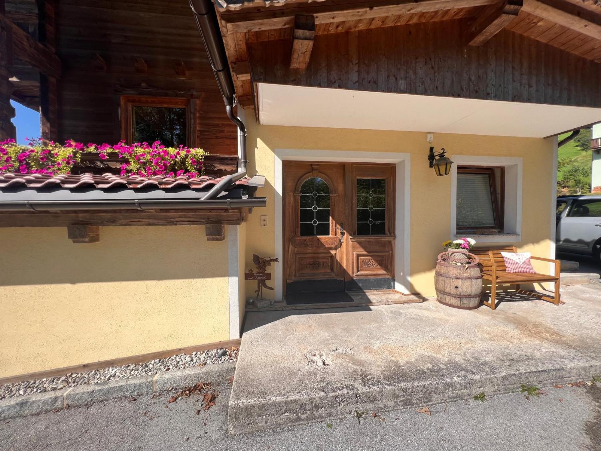 Ferienwohnung Gamsbock Panorama View Balkon, Gartensauna, Garten, Grillplatz Stumm Luaran gambar